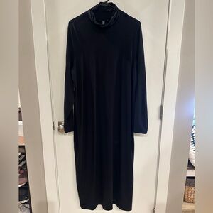 Eileen Fisher turtleneck Black Long Sleeve Dress size XL